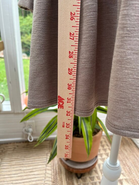 Beige Long Sleeve Swing Dress By GILLI Size M - Picture 5 of 7